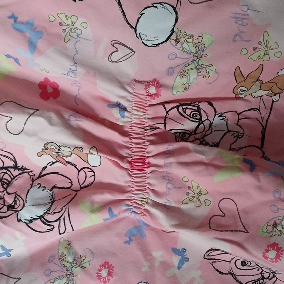 Disney Thumper pink rabbit bunny Print nurse scrub top Sz M EUC - Picture 8 of 10